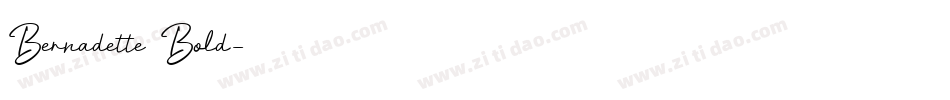 Bernadette Bold字体转换
